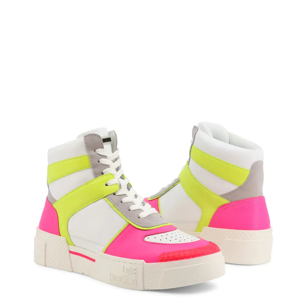 Neon Pink High Top Sneakers