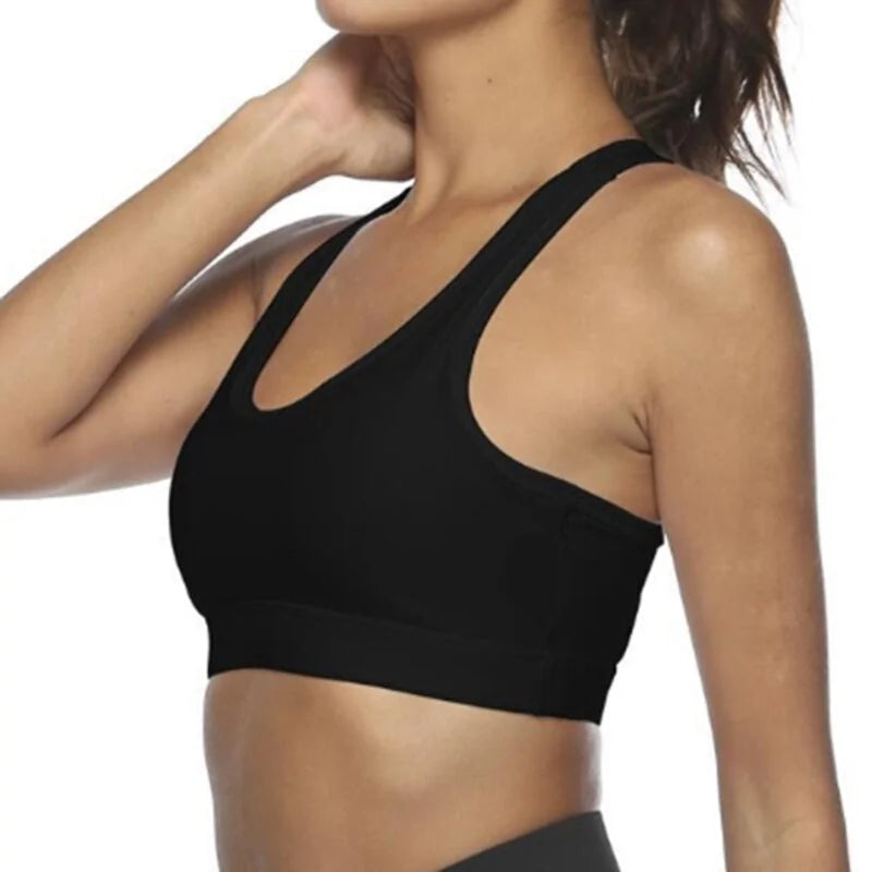 Women's Sports Bra with Phone Pocket: Wireless Fitness Top