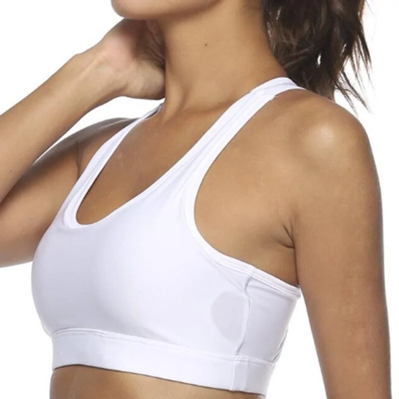 Women's Sports Bra with Phone Pocket: Wireless Fitness Top