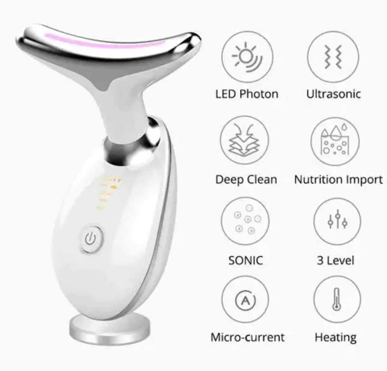 Beauty Facial Massager, 3 Color  Wavy Acne Beauty Microcurrent Facial Device Skin Firming for Face Neck Beauty Device,  Neck Tightening Face Shaper for Jawline Anti-Aging Device Face Lifting Face Slimming Skin Care Routine Beauty Daily Comfort