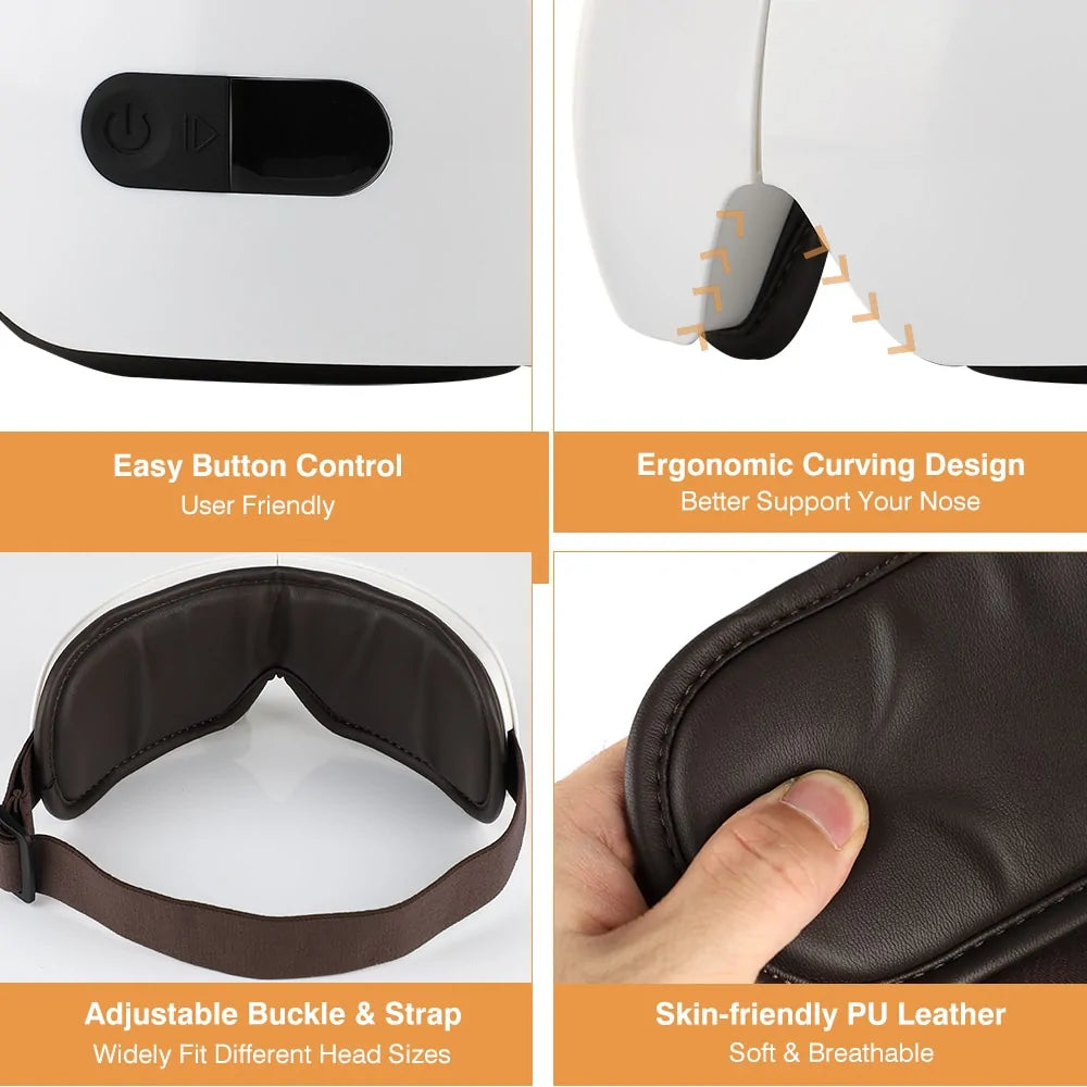 Electric Eye Massager: Hot Compress, Vibration, Anti-Wrinkle Care